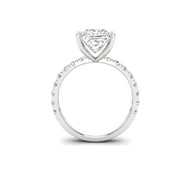 3Ct Princess Cut Moissanite Women Engagement Ring 14K White Gold Plated